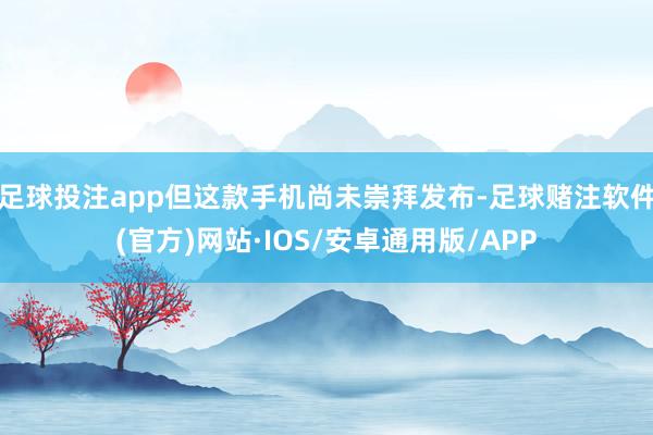 足球投注app但这款手机尚未崇拜发布-足球赌注软件(官方)网站·IOS/安卓通用版/APP