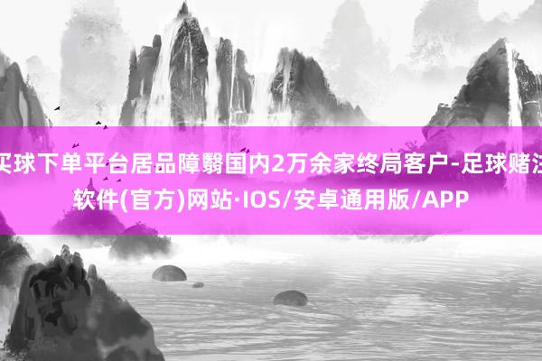 买球下单平台居品障翳国内2万余家终局客户-足球赌注软件(官方)网站·IOS/安卓通用版/APP